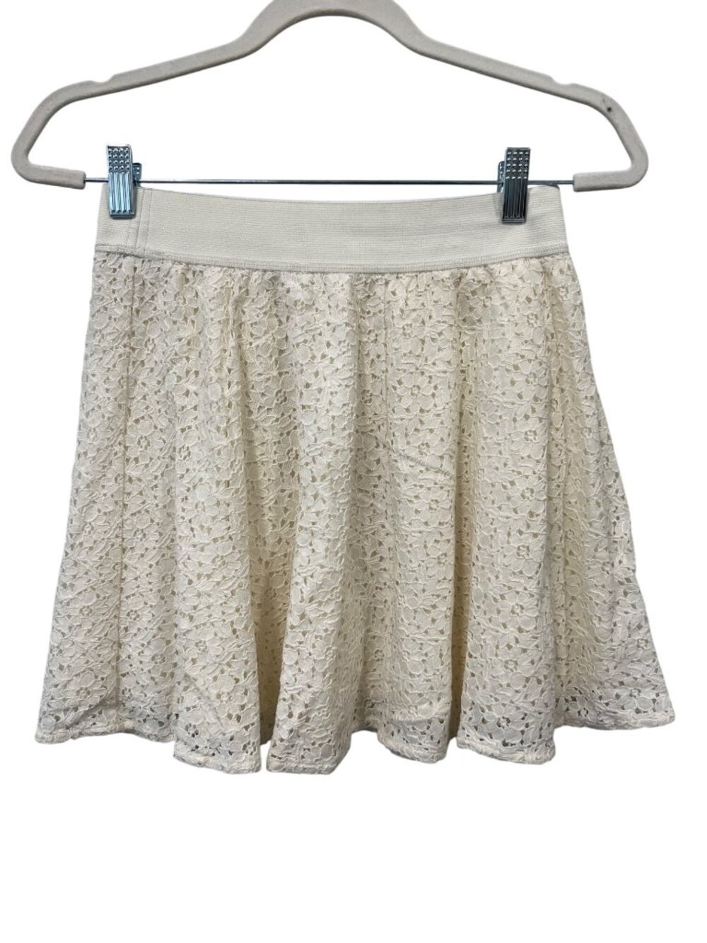 Arizona Skater Skirt Medium Floral Lace Elastic Waist Mini Bohemian NEW